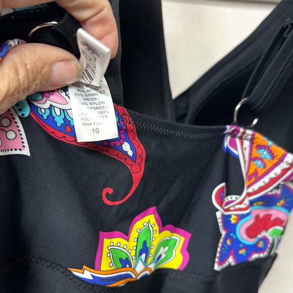 NWT Mazu Swim Colorful Paisley Women's One Piece Swimsuit - Picture 6 of 11